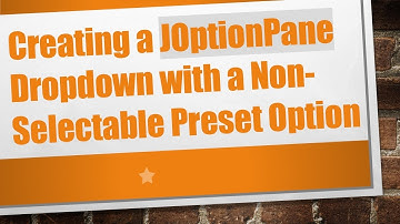 Creating a JOptionPane Dropdown with a Non-Selectable Preset Option