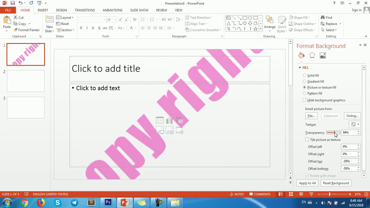 how to watermark powerpoint presentation