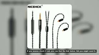 NICEHCK BlackWheat 8 Core Silver Plated Copper Microphone Cable MMCX/QDC/0.78 2Pin With Mic for DB1