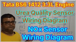 Tata 1412 3.3 liter engine urea quality sensor wiring diagram | Tata 1412 NOx sensor Circuit diagram