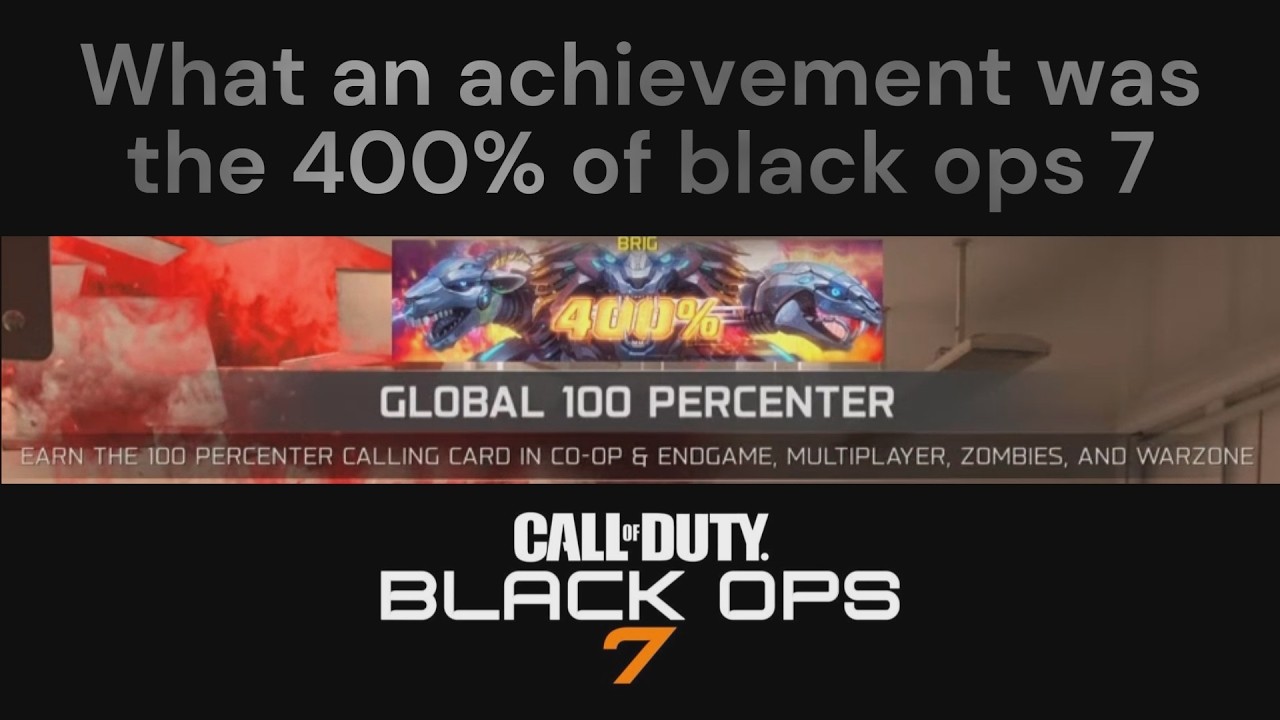Call of Duty Black Ops7 unlocking the 400 PERCENTER Calling Card