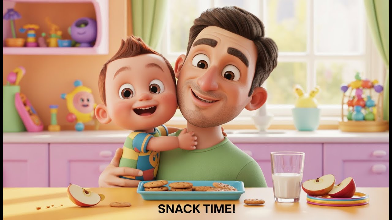 Johny’s Snack Time Surprise with Papa | Fun Family Song for Kids | Nursery Rhymes