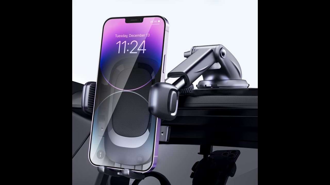 Permanent Extended Dash Fleet Mount & Strong Grip Holder for Samsung Mobile Phones (sku 58000)