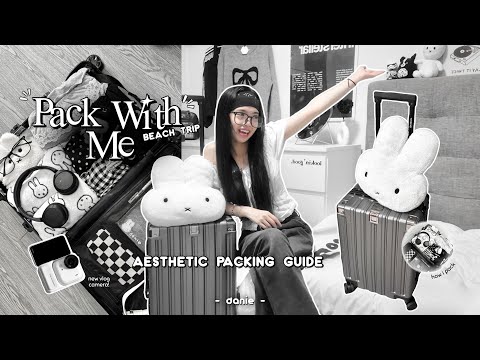 PACK WITH ME (for the beach) 🐚: Ultimate Aesthetic Packing Guide, OOTDs, + New Vlogging Camera