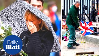 Prince Philip: Flowers for the Duke of Edinburgh removed outside Buckingham Palace