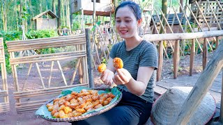 My Free Life Harvesting Pumpkin, Lotus Leave. Traditional Pumpkin Donut Make Process go Market Sell