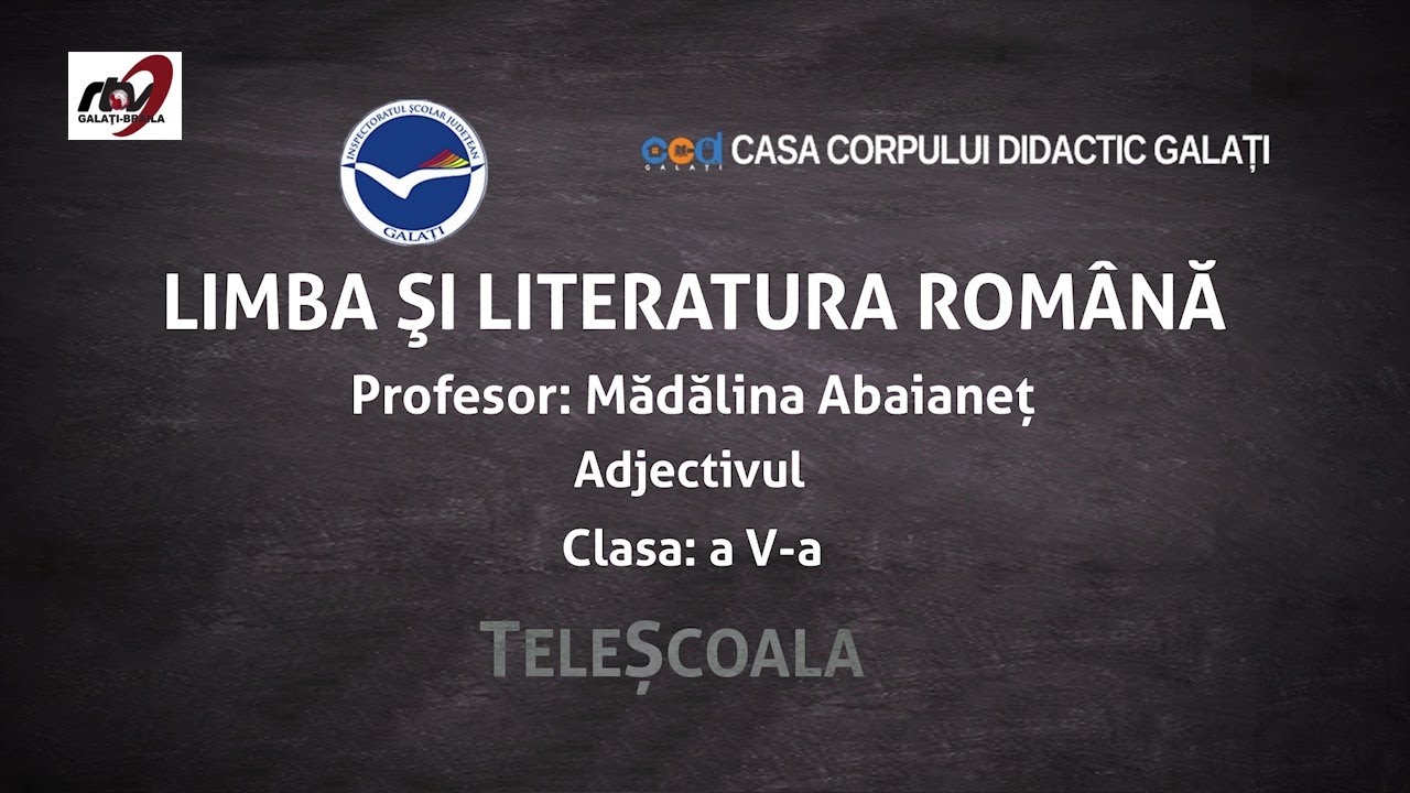 Limba şi Literatura Română - Clasa a 5-a -Adjectivul
