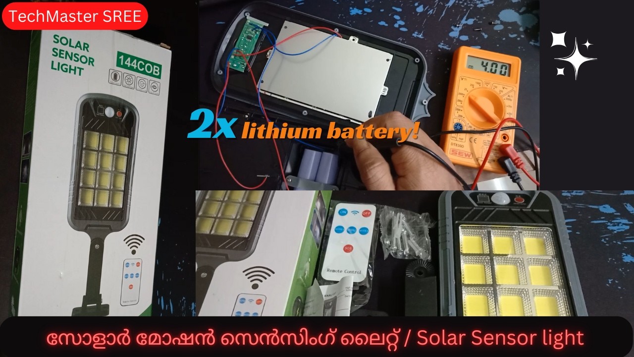 Discover What's Inside: Solar Motion Sensor Light with Remote - YouTube