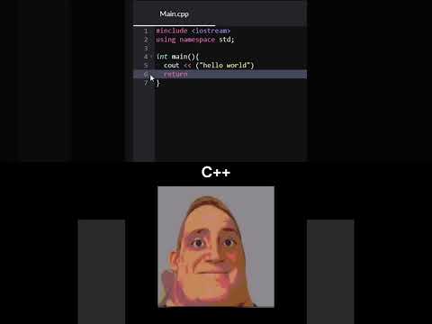 Hello World in different Languages... #coding #memes  #mrincredible #funny #correctcoding