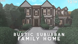Bloxburg | Rustic Suburban Family Home Build