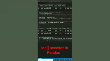 .loc[] property in Python Pandas