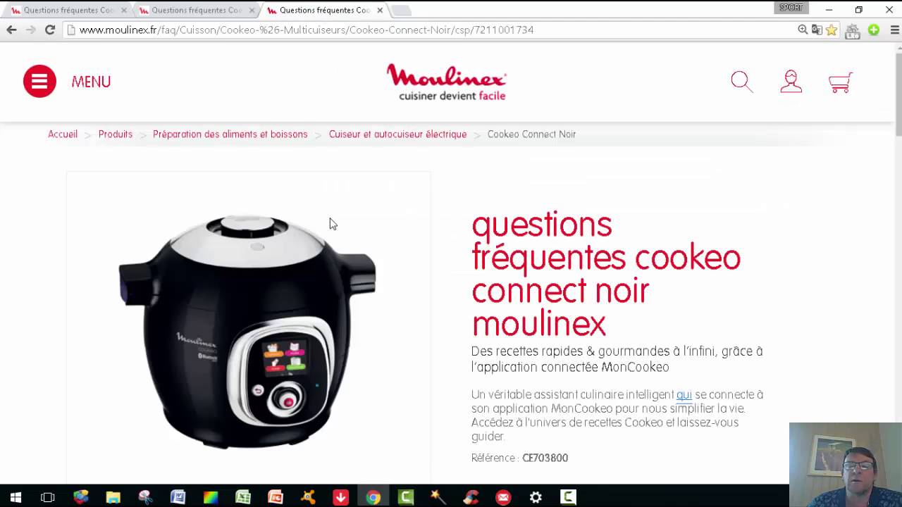 Multi-cuiseur Moulinex Cookeo EPC03 – depanetout