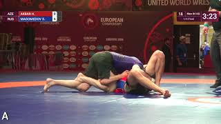 1/4 Men - 84 Kg: H. Akbar (Aze) V. S. Magomedov (Rus)