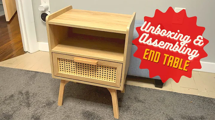 Unboxing & Assembling: Lerliuo Rattan Nightstand, Boho Side Table with Drawer Open Shelf