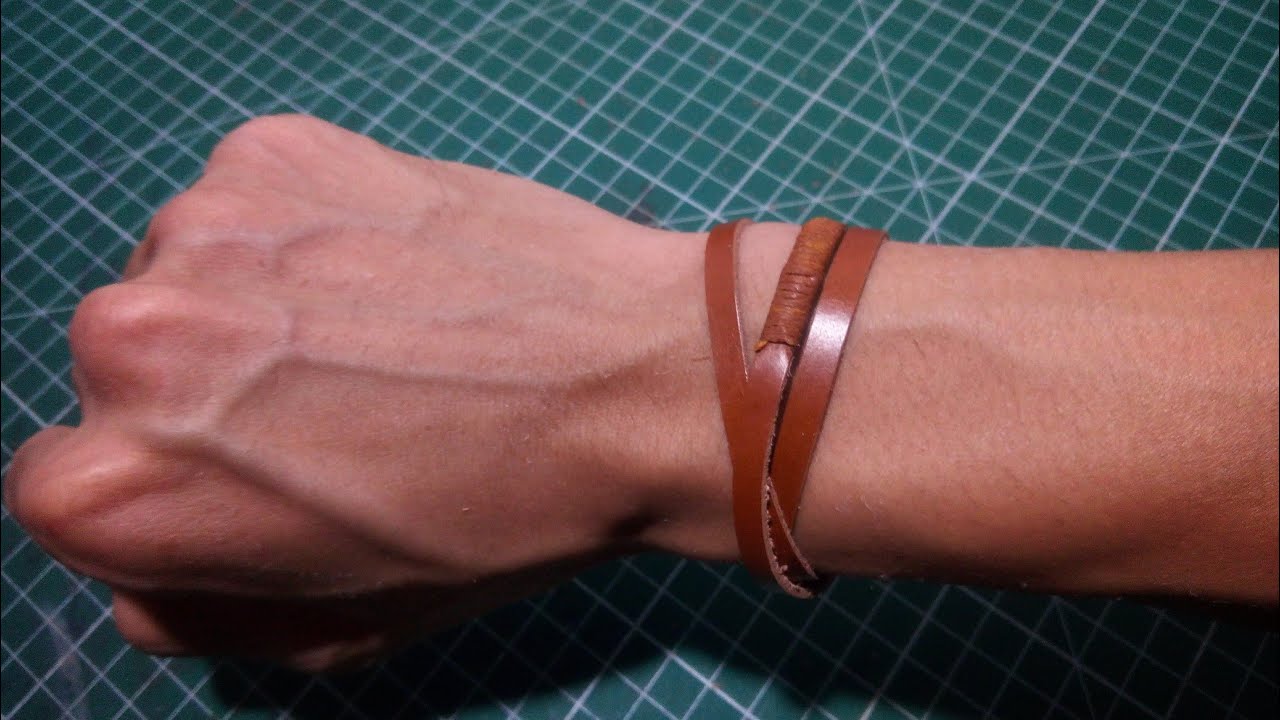 I Make a Super Simple Leather Bracelet YouTube