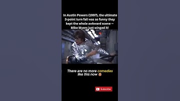 In Austin Powers (1997), the ultimate 3-point turn fail was so funny they kept the whole awkward