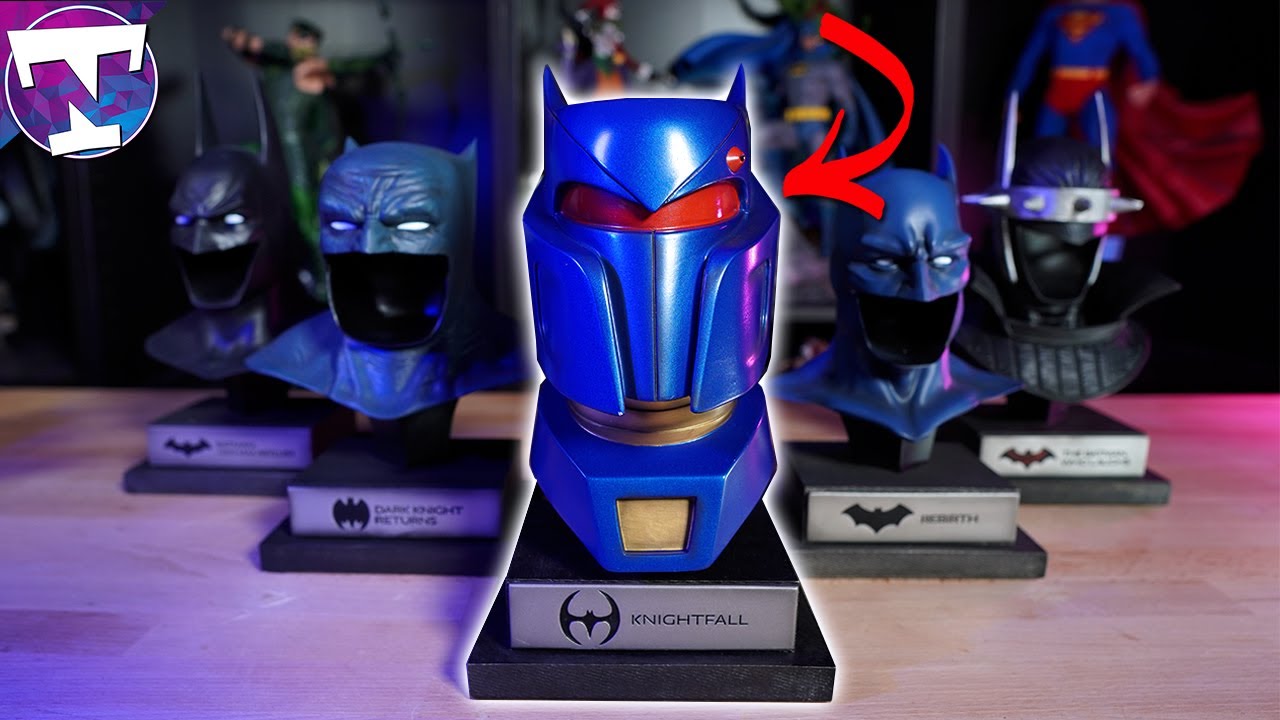 DC Gallery Knightfall Batman Cowl Statue - YouTube