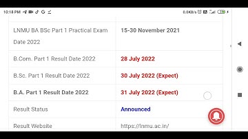 Lnmu part 1 result 2022: B.Com,