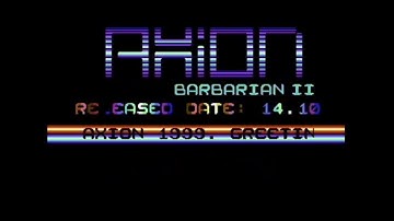 Commodore 64 demo: Axion - Barbarian II cracktro (1988)