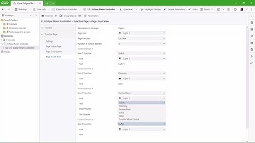 Eclipse Room Controller Parameters | Function Page - List View