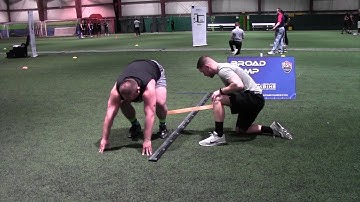 2018 National Scouting Combine -  Broad Jump Day 1: OL/DL/LB/RB