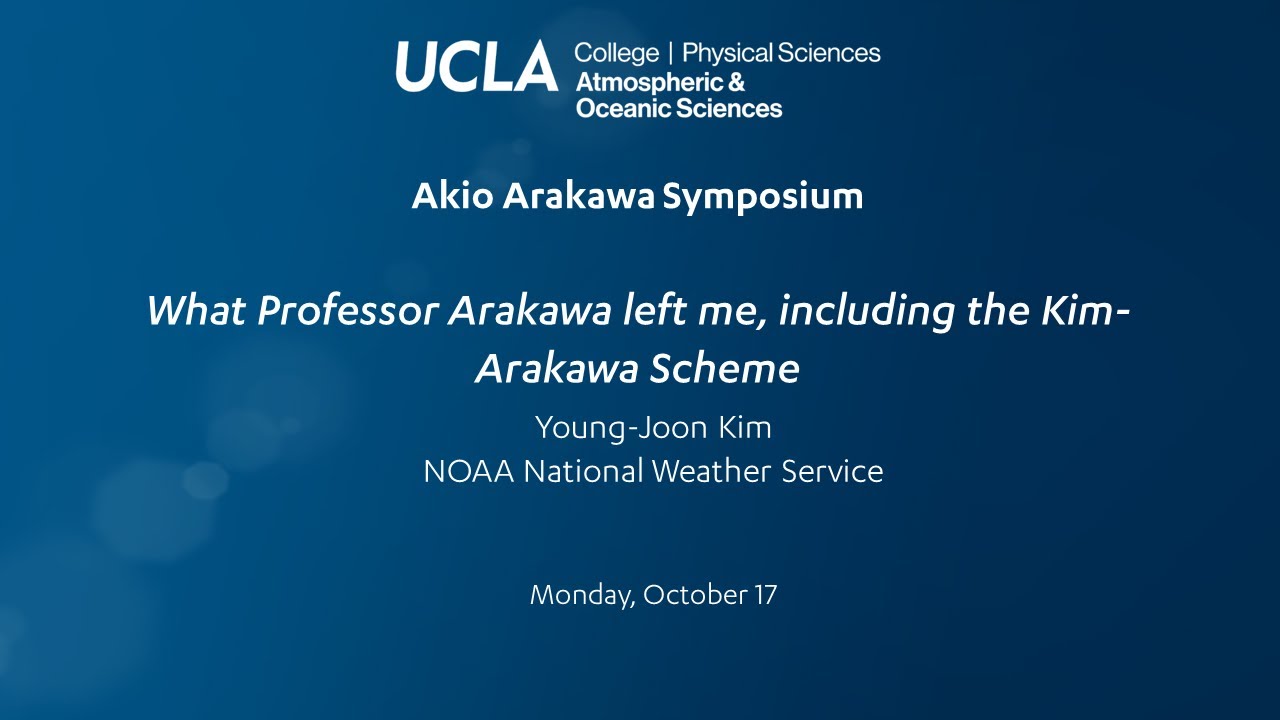 Invited talk: Young-Joon Kim, NOAA National Weather Service