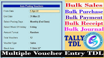 Multiple voucher entry in tally prime ! Multiple sales voucher entry in tally prime ! Self Learning
