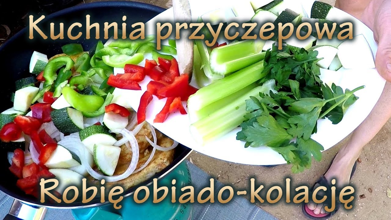 Podróż z przyczepą kempingową - Robię frytki i mięso z warzywami