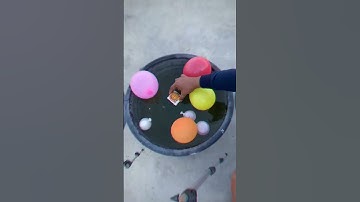 Balloon Life Hack Magic Science Experiment #shorts #youtubeshorts #scienceexperiment #mrexperimentz