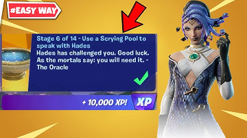 How to EASILY Use a Scrying Pool to speak with Hades  Fortnite | #UseCodeHNP7 | HUNTNPLAY