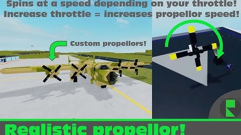 Realistic propeller Tutorial [variable speed] | Plane Crazy Roblox