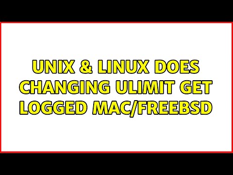 Unix & Linux: Does changing ulimit get logged Mac/FreeBSD