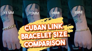 Comparing 7-13mm Width Cuban Link Bracelets | Miami Cuban Link Sizing