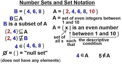 Algebra - Ch. 0.6: Basic Concepts (5 of 36) Number Sets and Set Notations