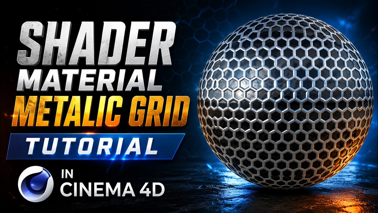 Shader Material Metalic Grid - Tutorial in Cinema 4D - YouTube
