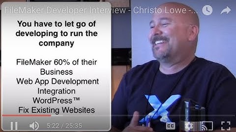 FileMaker Developer Interview - Christo Lowe - Excelisys