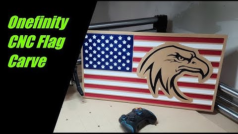 Carving the Eagle Flag. 