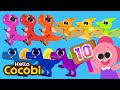 10 Little Dinosaurs | Nursery Rhymes &amp; Kids Songs | Mother Goose | Hello Cocobi