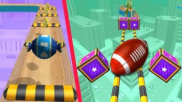 GOING BALLS 🏈🟩INSANE OBSTACLES🟩🏈 All Levels Gameplay Android, iOS (Part 342)