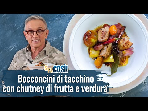 Bocconcini di tacchino con chutney di frutta e verdura