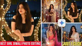Diwali Photo Editing | Google Gemini Photo Editing | Trending Girl Diwali Photo Ediiting Ai Prompt screenshot 3