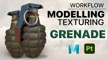 Modelling And Texturing a Grenade | Low Poly | Maya | Substance Painter