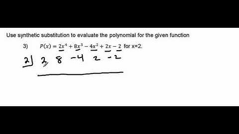 Using Synthetic Substitution to Evaluate the Polynomial.avi