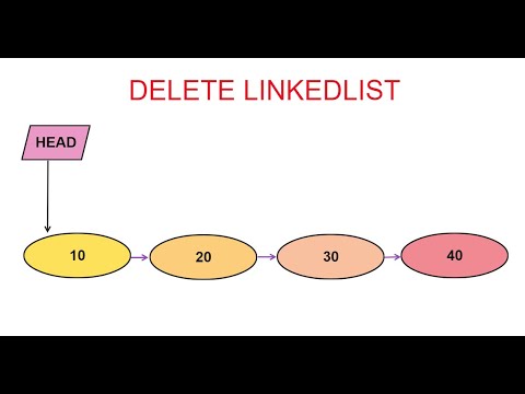 DELETE LINKEDLIST -- part 2 - YouTube