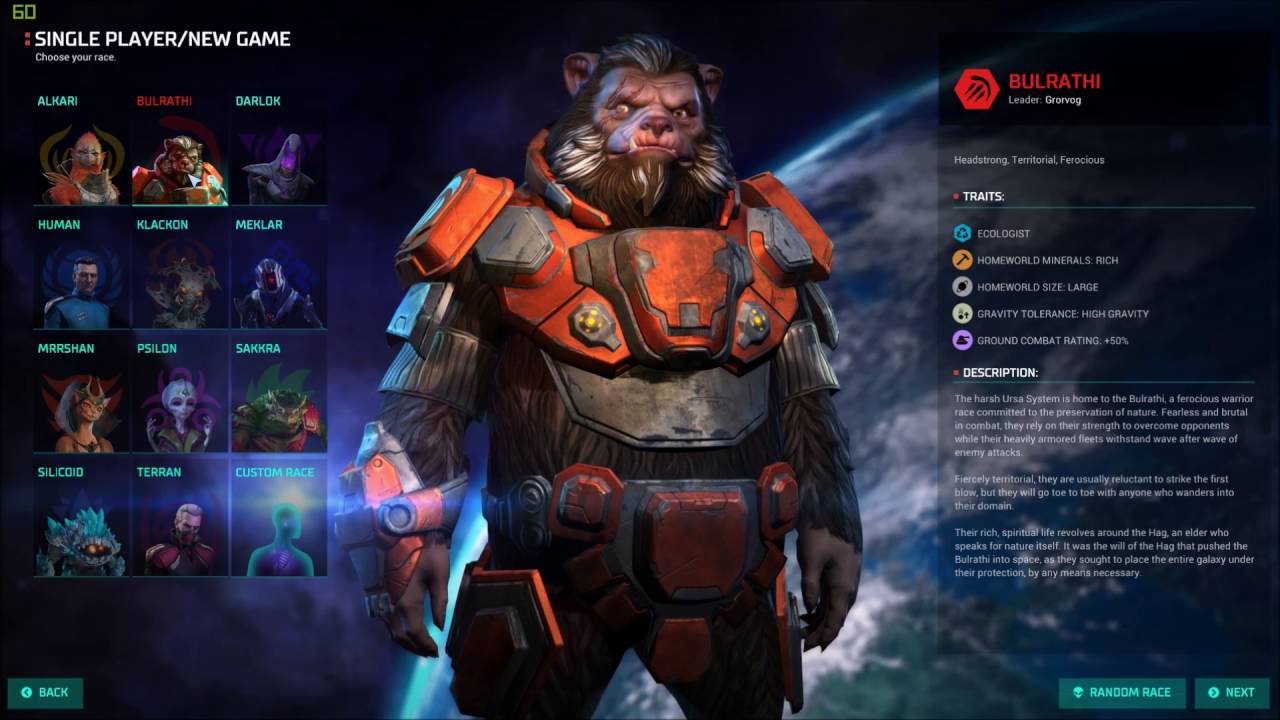 The Races of Master of Orion - Bulrathis