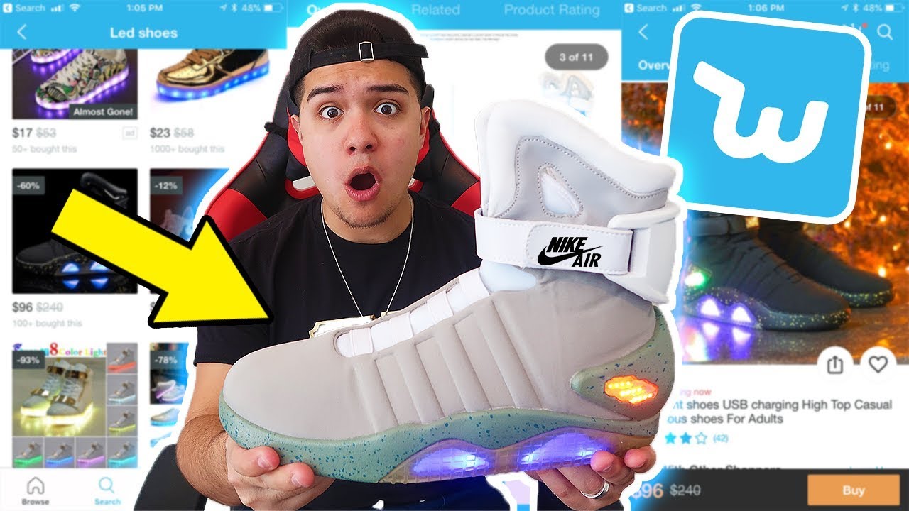 I BOUGHT AUTO LACING MAGS FROM WISH!! ($40,000 SHOES) - YouTube