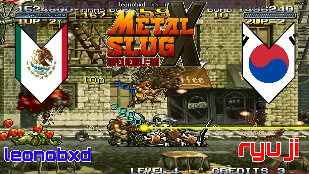 【FIGHTCADE LEVEL 4】【Metal Slug X 】 메탈 슬러그 X - leonobxd🇲🇽🆚️🇰🇷ryu ji 1080p.60fps 