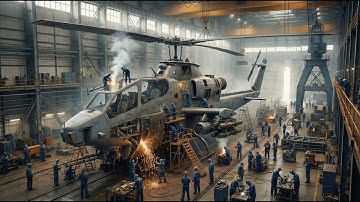 INSIDE the Secret Factory: Building the AH-1 Cobra Gunship (Zero to 100) 🚁💥