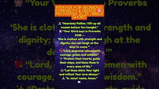 Prayer for Women’s Strength & Grace 🌸  Proverbs 3125  Bible Short