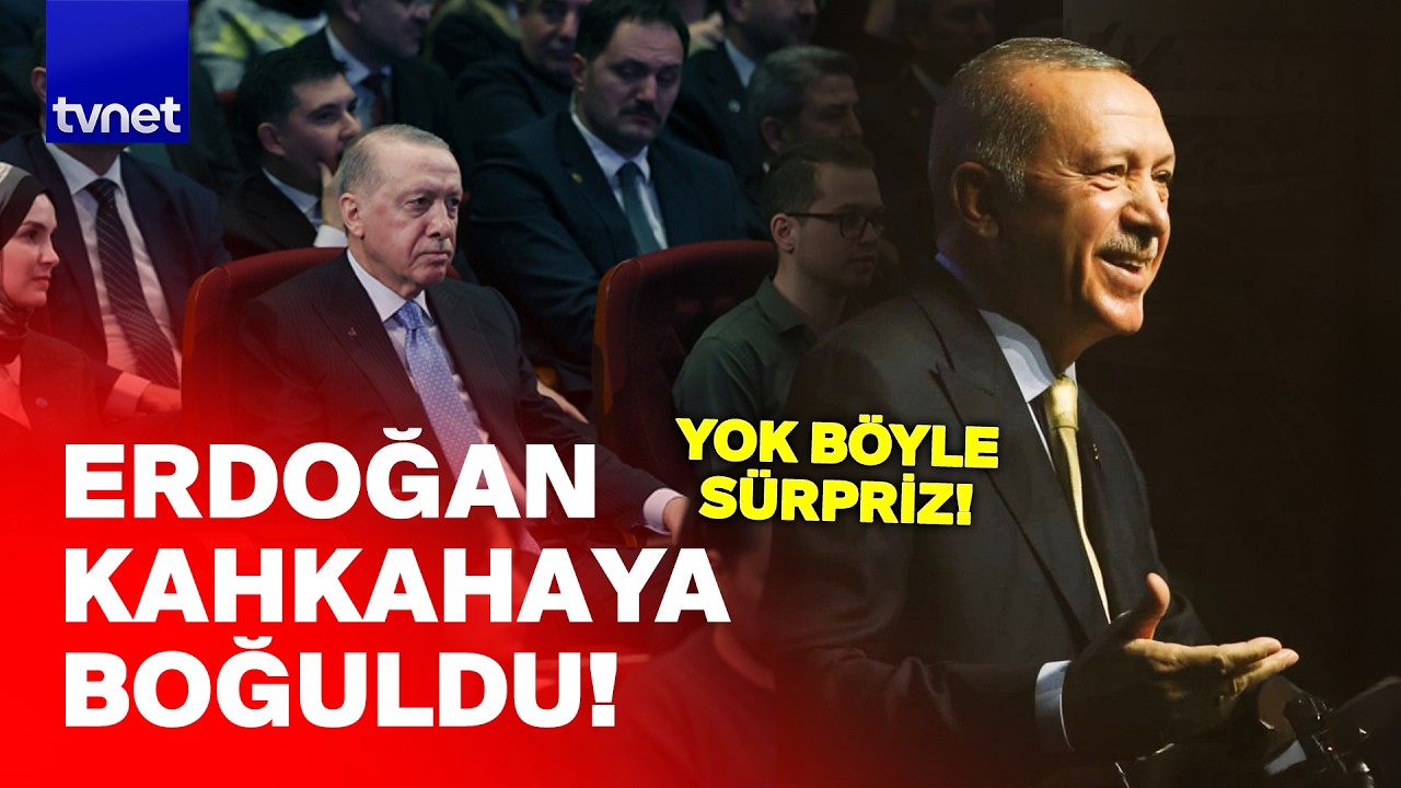 Erdoğan neye uğradığını şaşırdı! KAHKAHA ATTIRAN DOĞUM GÜNÜ SÜRPRİZİ!